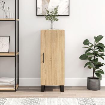 Aparador de madera de ingeniería 34,5x34x90 cm, mueble de almacenaje para salón, buffet, armario auxiliar y armario de almacenamiento en color roble Sonoma