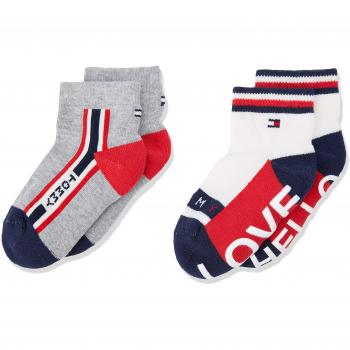 Tommy Hilfiger TH Baby Hello Love Abs Sock 2p, Calcetines para Bebés, Azul