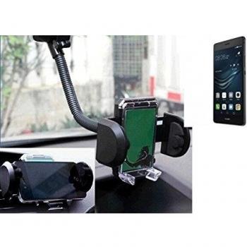 Soporte para coche universal para Huawei P9 Lite c/ ventana de la foto. El apego a disco, rejilla de ventilación o el salpicadero. Sostenedor del montaje del parabrisas de automóviles Aire montaje de la salida salpicadero sistema de soporte del disco de