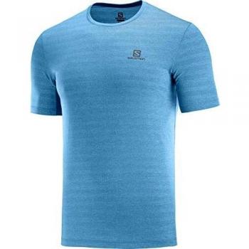 SALOMON XA tee Camiseta, Hombre, fjord Blue/Heather, s