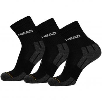 Head tenis Performance Calcetines 3 pares, negro, 39/42