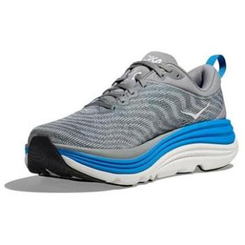 HOKA Gaviota 5 Men's Road Running Shoes - Limestone/Diva Blue, Size 43 1/3