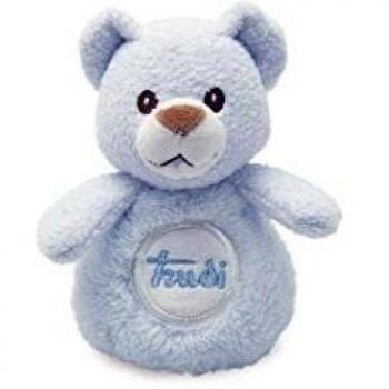 Trudi - Squeaker Oso, 12 cm, color celeste