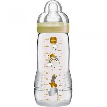 Intrucciones en lengua extranjera - MAM - Biberón Easy Active de segunda edad, 330 ml – 6 meses – Tetina Caudal X, velocidad ultrarrápida – Marfil