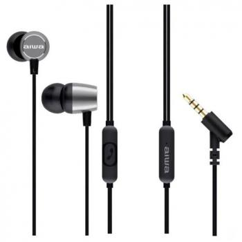 Auriculares InEar AIWA ESTM-30SL Silver con micrófono y cable de 3.5 mm