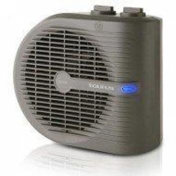 Taurus Tropicano 2.5 - Calefactor, termoventilador, 2 posiciones de calor + función ventilador, 2000 W, termostato regulable, asa de transporte, compacto, silencioso, gris 946877