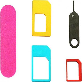 Adaptador de tarjeta SIM 5 en 1, Kit de herramientas estándar para smartphones y productos calibrados