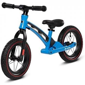 Micro Balance Bike Deluxe Bicicleta de Paseo, Negro/Azul