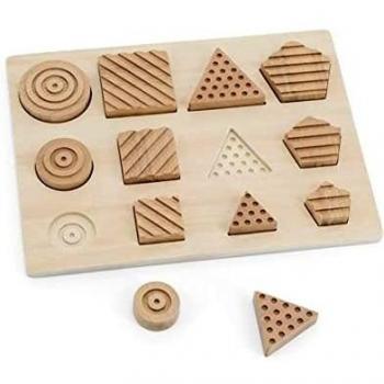 Juego didactico andreutoys formas geosensoriales madera 12 piezas