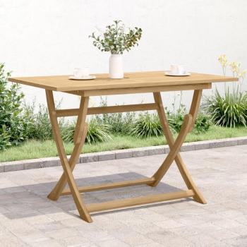 Mesa de jardín plegable de madera maciza de Acacia 120x70x75cm Marrón