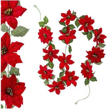 Guirnalda de Navidad Original Rojo Verde de Plástico 180 cm