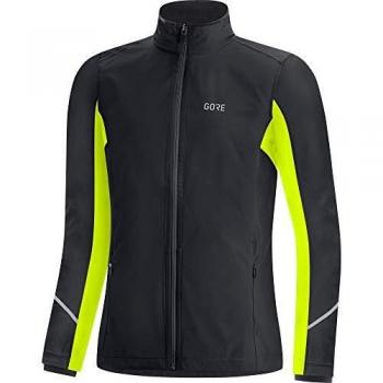 Gore Wear Women's R3 Partial GORE-TEX INFINIUM™ Jacket - Black/Neon Yellow - XXL