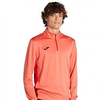 Sudadera Joma Winner II Hombre Naranja Flúor con Media Cremallera