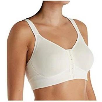 Anita Salvia 5322X Front Closure Wire-Free Bra with Prosthesis Pockets in Beige, Size 80B