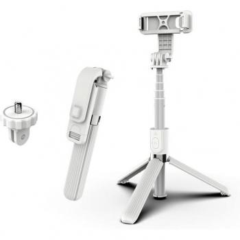 Cámara de Acción Multifuncional Desmontable con Estabilizador PTZ para Smartphone 4-6.2'' iOS, Bluetooth 4.0, Palo de Selfie Remoto Inalámbrico y Trípode