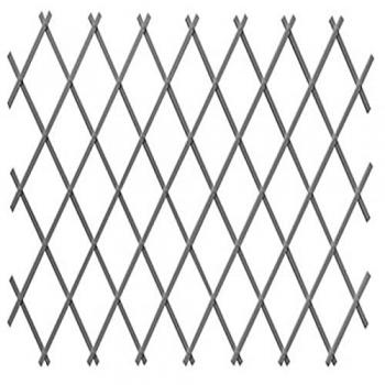 Celosía Extensible de PVC para Macetas - Tutor Plástico Duradero Ideal para Plantas Trepadoras y Jardinería Doméstica, 1 x 3 m, Composición 100% PVC, Color Gris Antrac