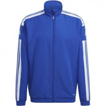 Chaqueta de fútbol adidas Squadra 21 Presentation para hombre, con diseño ligero, cierre de cremallera completo, bolsillos laterales con cremallera, puños y dobladillo elásticos, fabricada en material transpirable que ayuda