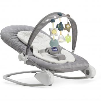 Chicco Hoopla - Hamaca con arco de juegos y reductor modular, de 0 a 18 kg, colección 2017, color gris