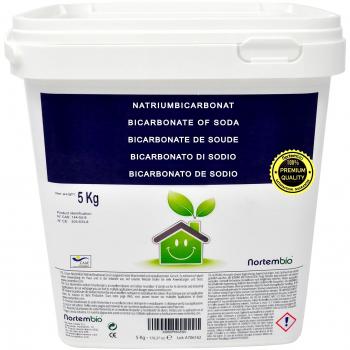 Bicarbonato de Sodio Ecológico Nortembio 5 kg - 100% Natural, Sin Aluminio, Quitamanchas y Desodorizador para Limpieza Multiusos