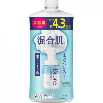 Kao Biore Moist Foaming Facial Cleanser 700ml Refill - Large Capacity