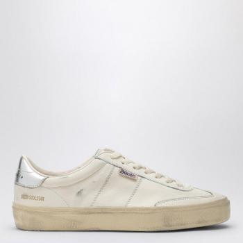 Golden Goose Men's Soul Star White/Silver Sneaker, Size 44, GMF00464F005054