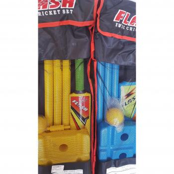 Crazy Cricket Juego de cricket de talla 4, incluye bates, tocones y bolas, color azul