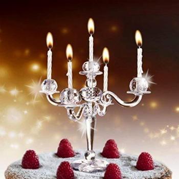 Soporte brillante de velas para pasteles Hoobbe