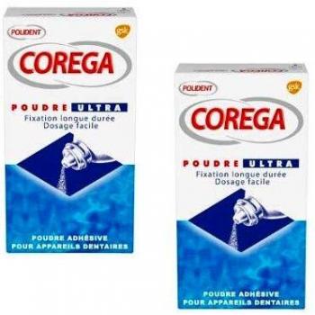 Poudre Adhésive Ultra para Prótesis Dentales Corega 40g