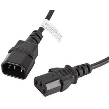 LANBERG Cable ALARGADOR DE ALIMENTACION 1.8 Metros CA-C13E-11CC-0018-BK Conectores IEC320 C13 / IEC320 C14