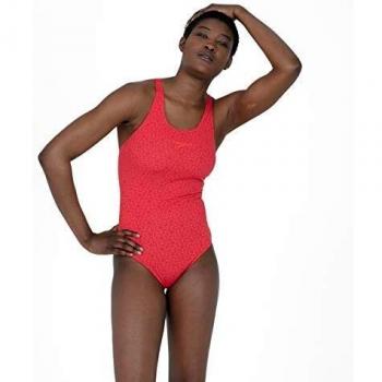 Speedo Boomstar Allover Muscleback Bañador de Mujer para Natación, Color Rojo/Sandía, Talla 40