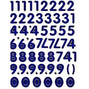 Cifras más etiqueta azul numeral 15 mm hoja 135 mm x 100 mm de alto 1 Sticker manualidades Kinder Party Metallic-¡mire
