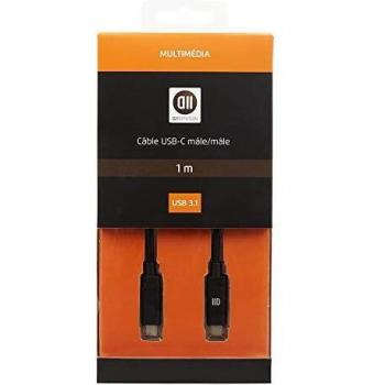 Cable USB-C a USB-C 1m - USB 3.2 Gen 1 - Carga rápida 60W (3A/20V) - Negro