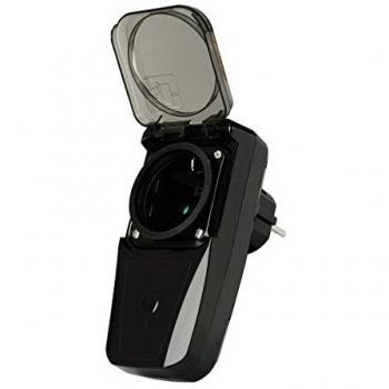 Trust AGDR-3500 Interruptor inalámbrico para enchufe exterior, negro