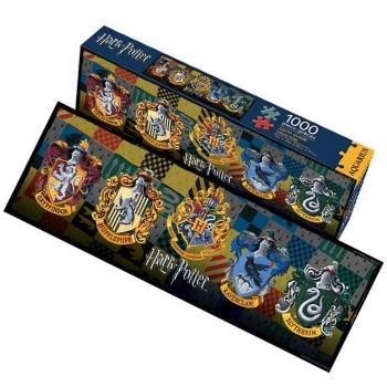 Puzzle Harry Potter - Escudos de las Casas & Hogwarts (1000 piezas)