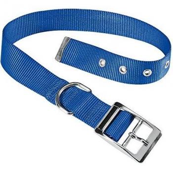 Ferplast 75267825 Club Cf25/53 Collar Perforado para Perros de Nailon Club con Hebilla de Metal de Color 45 x 53 cm, B: 25 mm, Azul