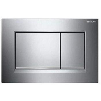 Placa de Cubierta 2 Botones Sigma 30 Geberit Cromo Brillo/Borde Inferior Satinado
