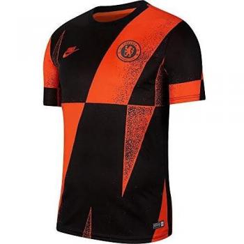 NIKE CFC M Nk Dry Top SS Pmn Cl Camiseta, Hombre, Rush Orange/Black/Rush Orange, XL