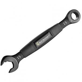 Birzman 15mm Combination Cone Wrench - Unisex Black Ratchet Design