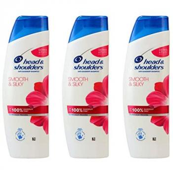 H&S Champú Suave y Sedoso Anticaspa 6 Botes de 250 ml - Refuerza tu Cabello y Nutre tu Cuero Cabelludo