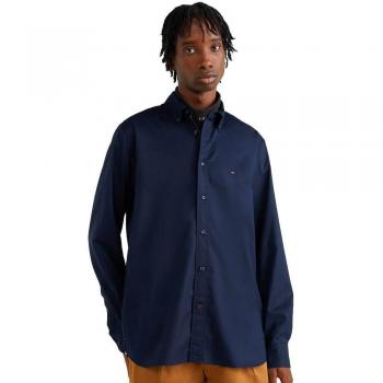 Tommy Hilfiger Men's Flex Poplin Shirt - Navy - Size S
