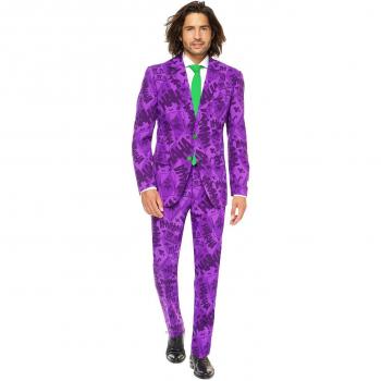 Men's Slim-Fit Joker Superhero Suit Set - Purple, Size 54 EU