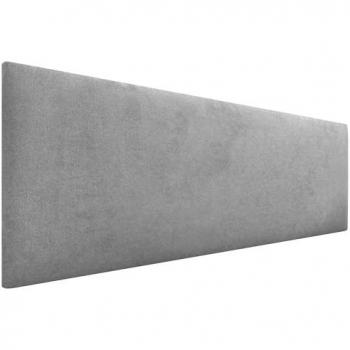 Cabecero Tapizado AQUALINE Liso de Polipiel o Tela en Gris (145cm, para camas 120/135/140) - Dhome