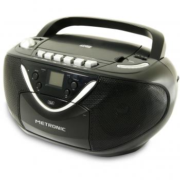 Metronic 477131 Radio CD/Cassette Player MP3 AM/FM Negro