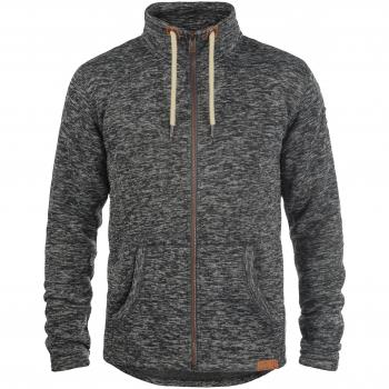 !Solid Luki Sudadera con Cremallera Chaqueta De Vellón para Hombre con Cuello Alto con Forro Polar Suave Al Tacto, tamaño:L, Color:Dark Grey Melange