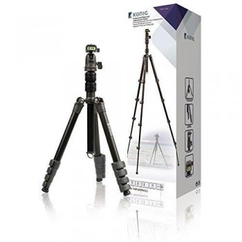 König KN-TRIPODPRO22- Trípode Profesional, Color Negro