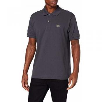 Lacoste Men's Polo Shirt - Blue and Gray, Size 5 (Large)
