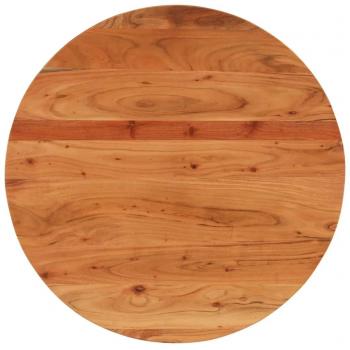 Tablero de mesa redondo de madera maciza de acacia Ø70x2,5 cm Marrón