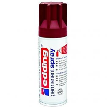 edding 5200-912 - Spray de pintura acrílica de 200 ml, secado rápido sin burbujas, color rojo púrpura mate RAL 3004