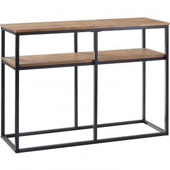 Mesa de Consola SoBuy FSB42-Q con 2 Estantes de Almacenamiento y Estructura de Metal Estilo Industrial 107 x 77 x 36 cm