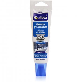 Quilosa T045575 - Silicona baños y cocinas, color transparente